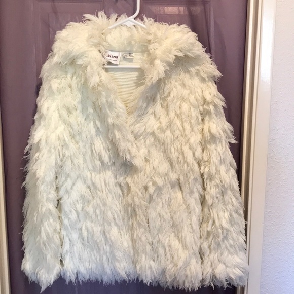 Arissa Jackets & Blazers - Arissa Vintage Rockstar Jacket Faux Shag String